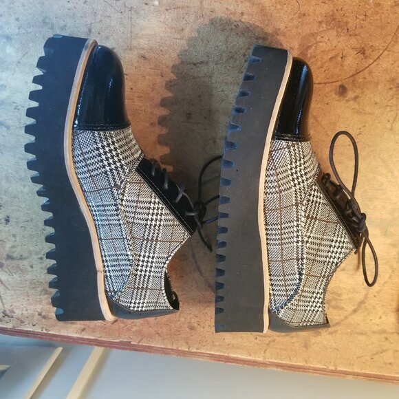 ALL BLACK platform shoes Anthropologie NWT 39/8.5 - Picture 7 of 8